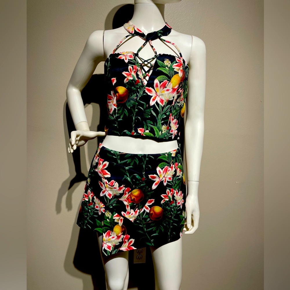 Two-piece skort and top outfit